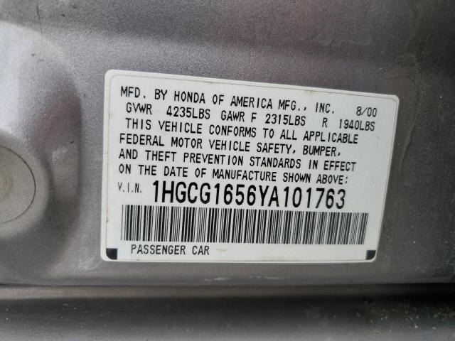 Photo 11 VIN: 1HGCG1656YA101763 - HONDA ACCORD EX 