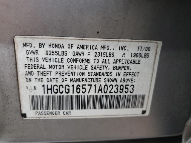 Photo 11 VIN: 1HGCG16571A023953 - HONDA ACCORD 