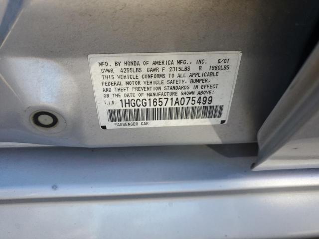 Photo 11 VIN: 1HGCG16571A075499 - HONDA ACCORD EX 