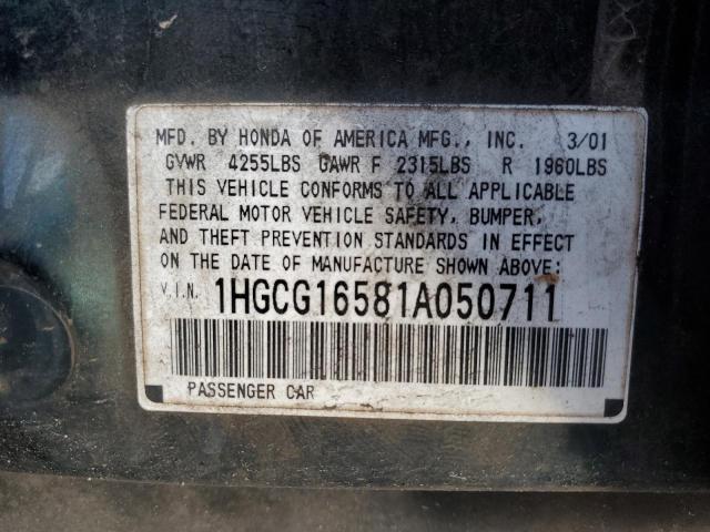 Photo 11 VIN: 1HGCG16581A050711 - HONDA ACCORD 