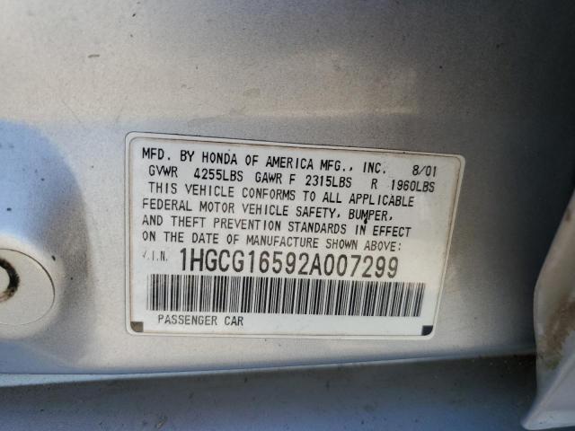 Photo 11 VIN: 1HGCG16592A007299 - HONDA ACCORD 