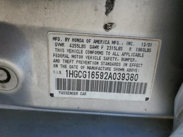 Photo 11 VIN: 1HGCG16592A039380 - HONDA ACCORD 