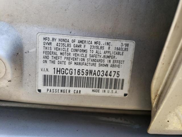 Photo 11 VIN: 1HGCG1659WA034475 - HONDA ACCORD 