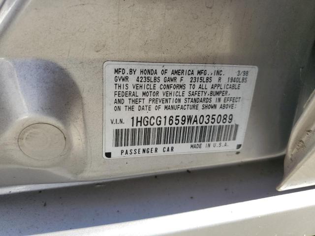 Photo 11 VIN: 1HGCG1659WA035089 - HONDA ACCORD 