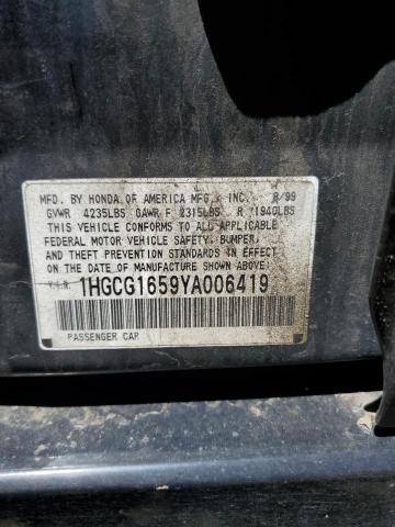 Photo 11 VIN: 1HGCG1659YA006419 - HONDA ACCORD EX 