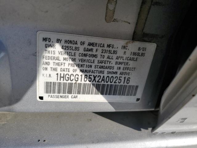 Photo 11 VIN: 1HGCG165X2A002516 - HONDA ACCORD 