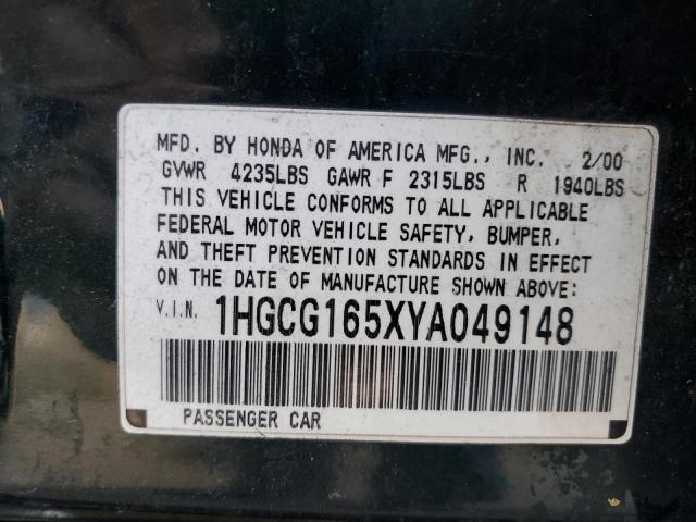 Photo 11 VIN: 1HGCG165XYA049148 - HONDA ACCORD EX 