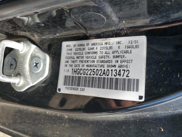 Photo 11 VIN: 1HGCG22502A013472 - HONDA ACCORD 