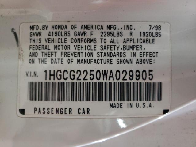 Photo 11 VIN: 1HGCG2250WA029905 - HONDA ACCORD 