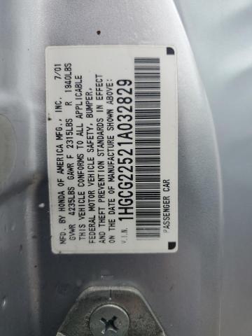 Photo 12 VIN: 1HGCG22521A032829 - HONDA ACCORD EX 