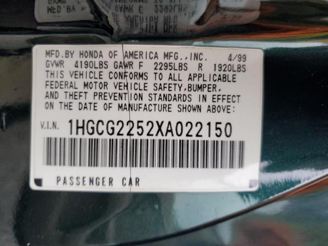 Photo 12 VIN: 1HGCG2252XA022150 - HONDA ACCORD EX 