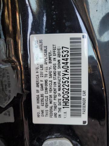 Photo 11 VIN: 1HGCG2252YA044537 - HONDA ACCORD EX 