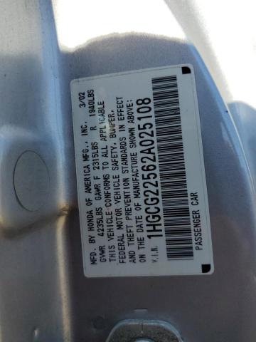 Photo 12 VIN: 1HGCG22562A025108 - HONDA ACCORD 