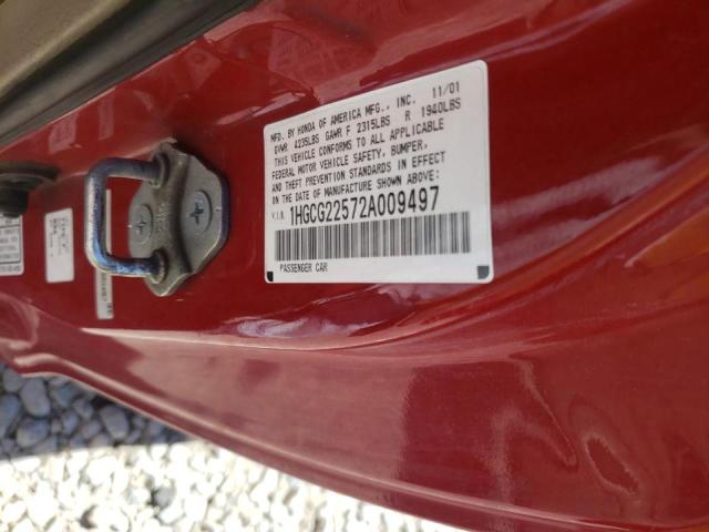 Photo 9 VIN: 1HGCG22572A009497 - HONDA ACCORD EX 