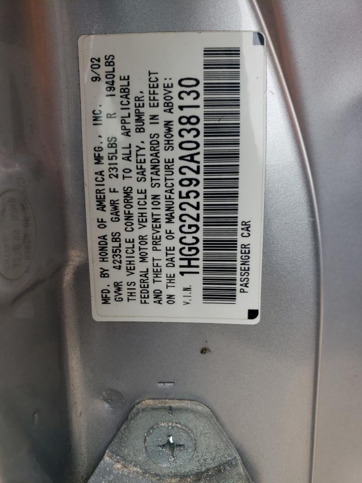 Photo 11 VIN: 1HGCG22592A038130 - HONDA ACCORD 