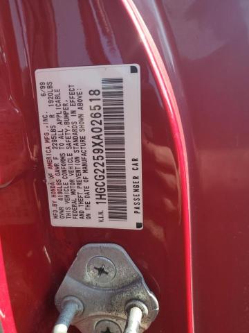 Photo 11 VIN: 1HGCG2259XA026518 - HONDA ACCORD EX 