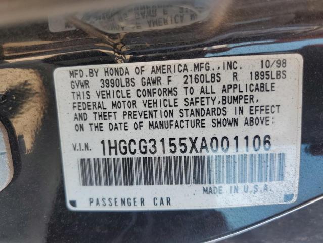 Photo 11 VIN: 1HGCG3155XA001106 - HONDA ACCORD 