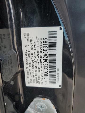 Photo 11 VIN: 1HGCG32042A003196 - HONDA ACCORD 