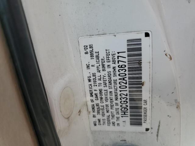 Photo 11 VIN: 1HGCG32102A036771 - HONDA ACCORD SE 