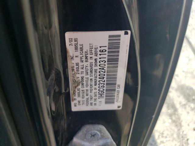 Photo 11 VIN: 1HGCG32402A031161 - HONDA ACCORD 