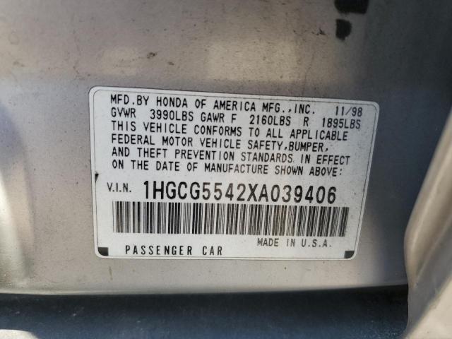 Photo 11 VIN: 1HGCG5542XA039406 - HONDA ACCORD 