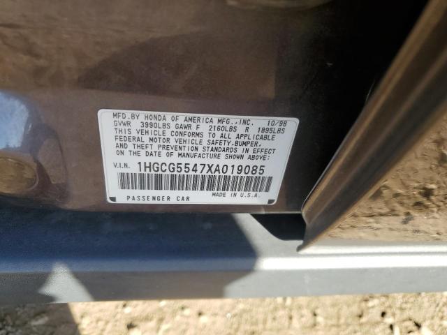 Photo 11 VIN: 1HGCG5547XA019085 - HONDA ACCORD LX 