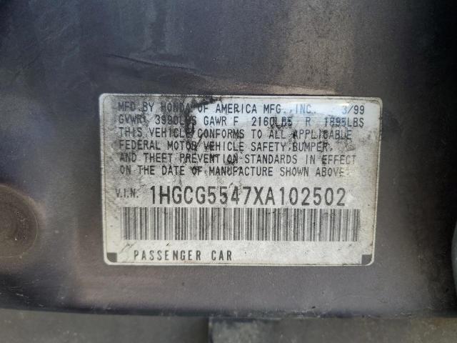 Photo 11 VIN: 1HGCG5547XA102502 - HONDA ACCORD 