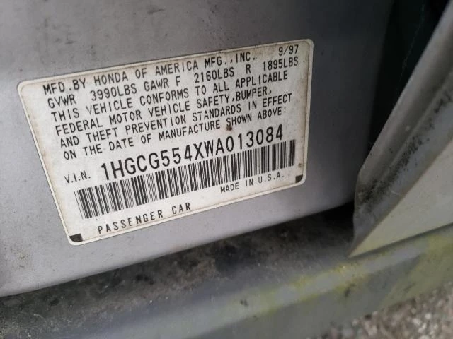 Photo 11 VIN: 1HGCG554XWA013084 - HONDA ACCORD LX 