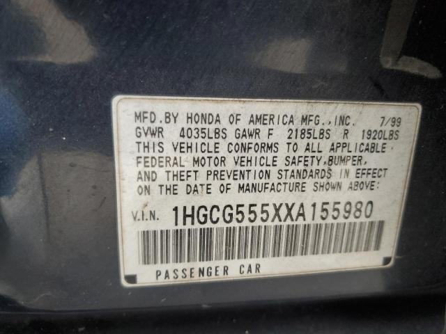 Photo 11 VIN: 1HGCG555XXA155980 - HONDA ALL OTHER 