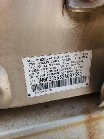 Photo 11 VIN: 1HGCG55662A087520 - HONDA ACCORD 