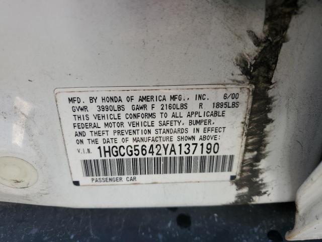 Photo 12 VIN: 1HGCG5642YA137190 - HONDA ACCORD 