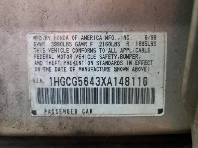 Photo 12 VIN: 1HGCG5643XA148116 - HONDA ACCORD 