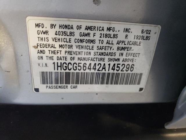 Photo 11 VIN: 1HGCG56442A145296 - HONDA ACCORD 