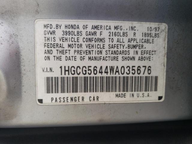 Photo 11 VIN: 1HGCG5644WA035676 - HONDA ACCORD LX 