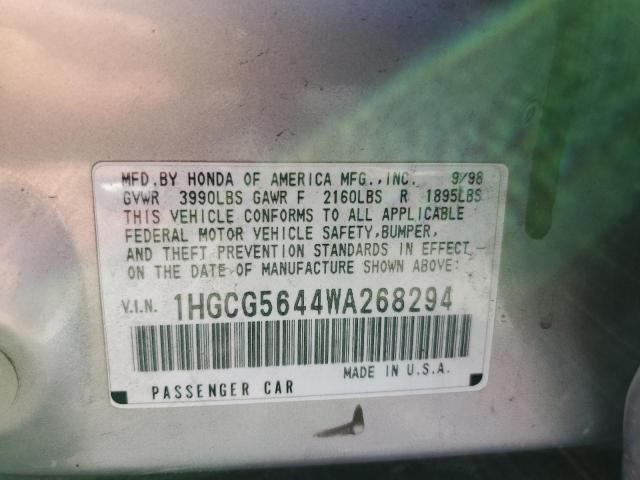 Photo 11 VIN: 1HGCG5644WA268294 - HONDA ACCORD 