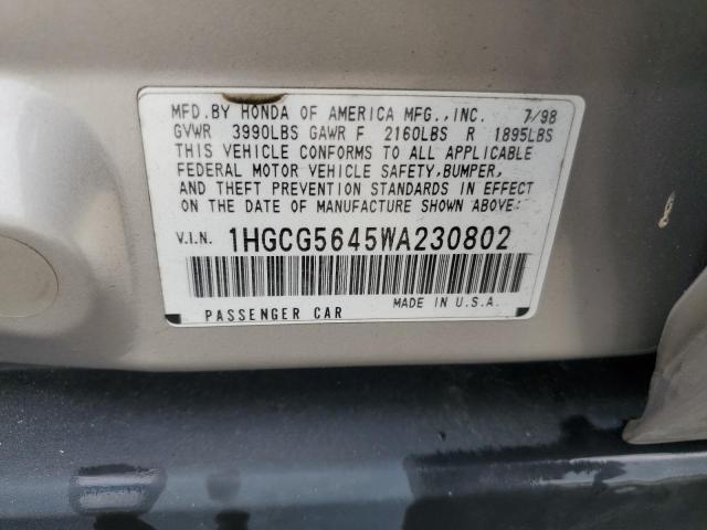 Photo 11 VIN: 1HGCG5645WA230802 - HONDA ACCORD 