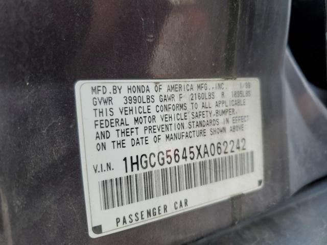 Photo 11 VIN: 1HGCG5645XA062242 - HONDA ACCORD LX 