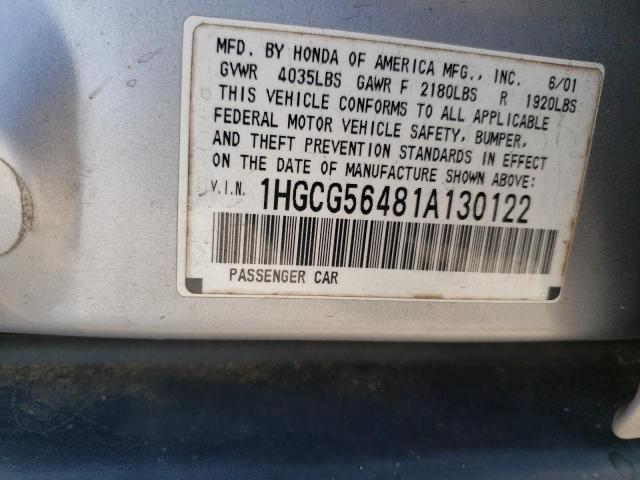 Photo 9 VIN: 1HGCG56481A130122 - HONDA ACCORD 