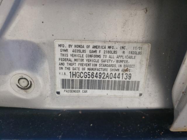 Photo 9 VIN: 1HGCG56492A044139 - HONDA ACCORD 