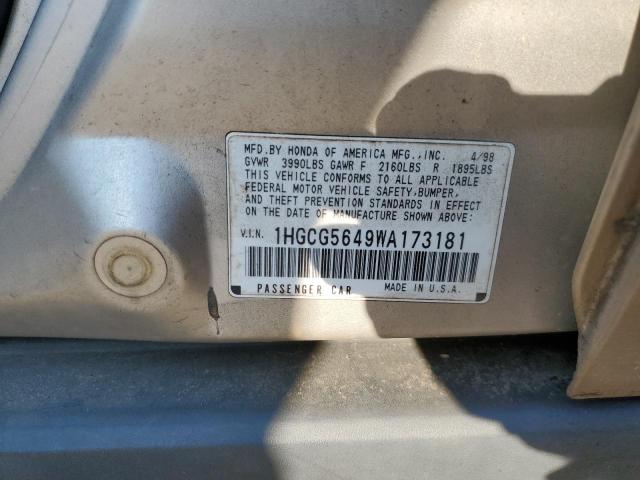 Photo 11 VIN: 1HGCG5649WA173181 - HONDA ACCORD 