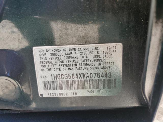 Photo 11 VIN: 1HGCG564XWA076443 - HONDA ACCORD LX 