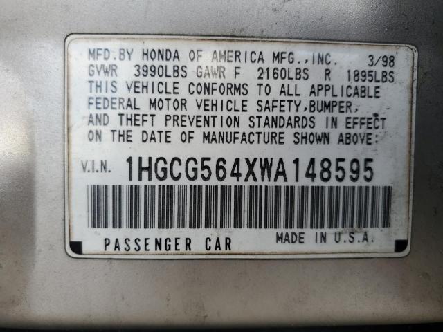 Photo 12 VIN: 1HGCG564XWA148595 - HONDA ACCORD 