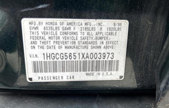 Photo 9 VIN: 1HGCG5651XA003973 - HONDA ACCORD 