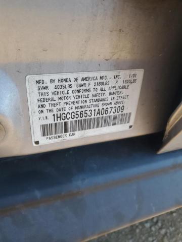 Photo 12 VIN: 1HGCG56531A067309 - HONDA ACCORD LX 