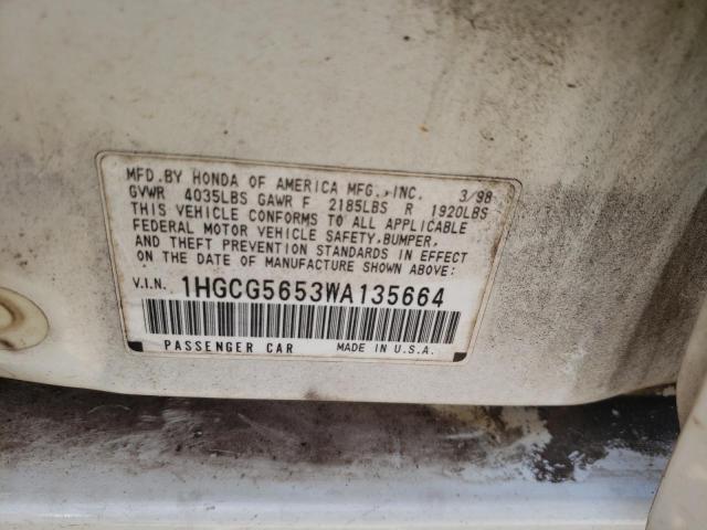 Photo 11 VIN: 1HGCG5653WA135664 - HONDA ACCORD EX 