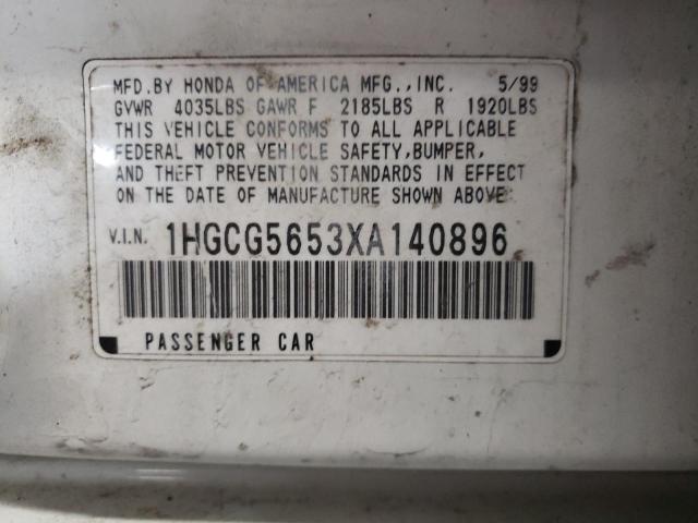 Photo 9 VIN: 1HGCG5653XA140896 - HONDA ACCORD EX 