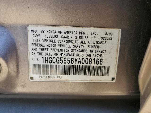 Photo 11 VIN: 1HGCG5656YA008166 - HONDA ACCORD 