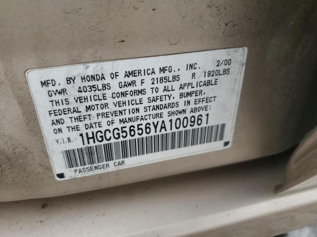 Photo 11 VIN: 1HGCG5656YA100961 - HONDA ACCORD 