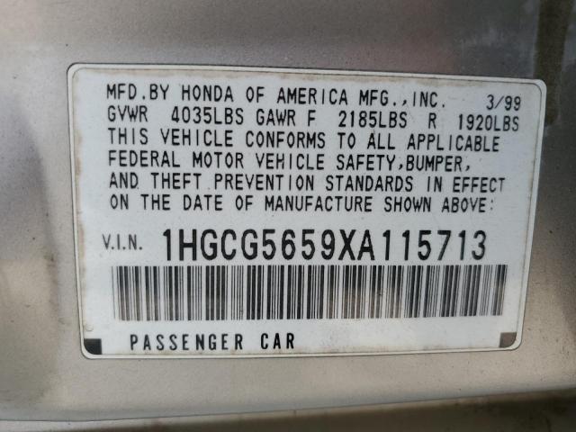 Photo 11 VIN: 1HGCG5659XA115713 - HONDA ACCORD EX 