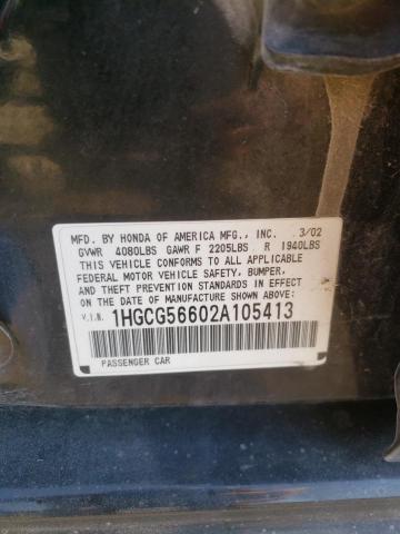 Photo 11 VIN: 1HGCG56602A105413 - HONDA ACCORD EX 